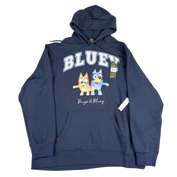 NWT Bluey & Bingo Blue Adult Hoodie Sz XL - Picture 1 of 6
